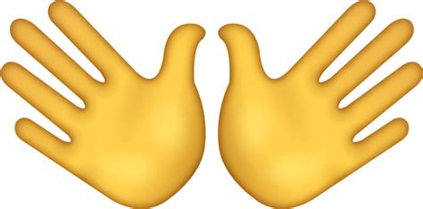 Download Wide Open Hands Emoji Icon ios10 | Emoji Island