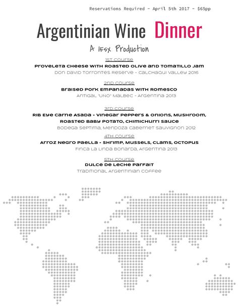 Join Us in 15sx for an Argentinian Wine Dinner on April 5th - Andolinis Restaurant