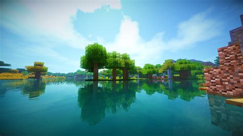 Fondos de pantalla : luz de sol, reflexión, cielo, Minecraft, Shaders ...