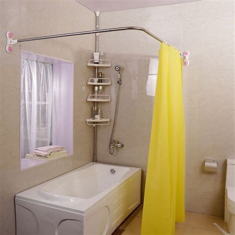 11 Of the Coolest Secrets of How to Improve L Shower Curtain Rod | Shower curtain rods, Corner ...