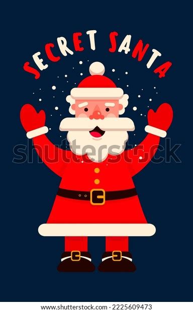 Secret Santa Vector Illustration Santa Claus Stock Vector (Royalty Free) 2225609473 | Shutterstock