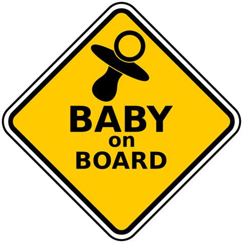 Baby on board sign vector image | Free SVG