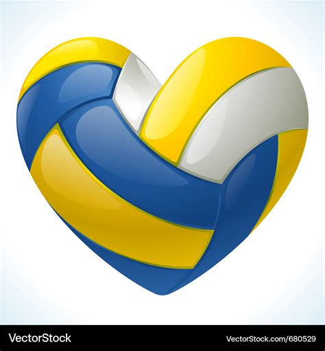 Volleyball heart Royalty Free Vector Image - VectorStock