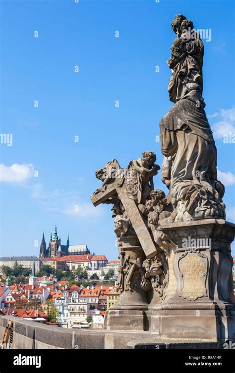 Prague Charles bridge Prague Charles bridge Statues of Madonna and ...