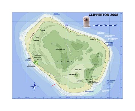 Map of Clipperton Island | Clipperton Island | North America | Mapsland | Maps of the World