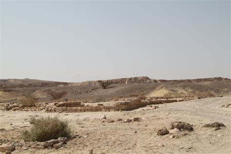 Moa Nabataeans Fortress Ancient Ruins in the Arava, South of Israel Stock Image - Image of ...