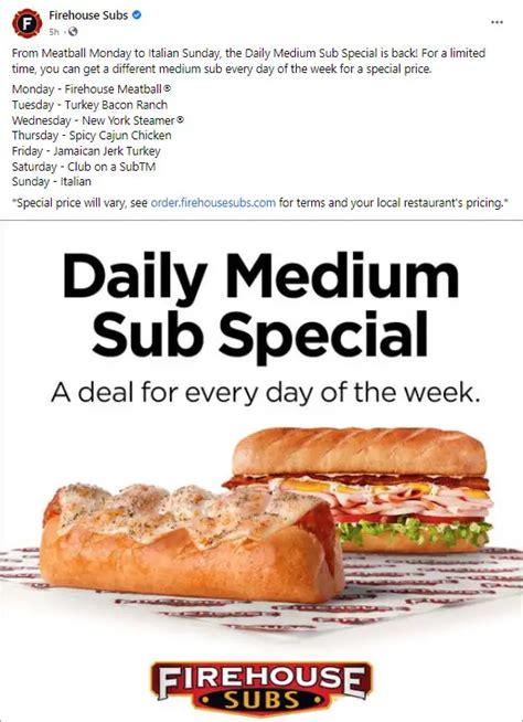 Firehouse Subs Specials And Coupons: Free Subs Name Game