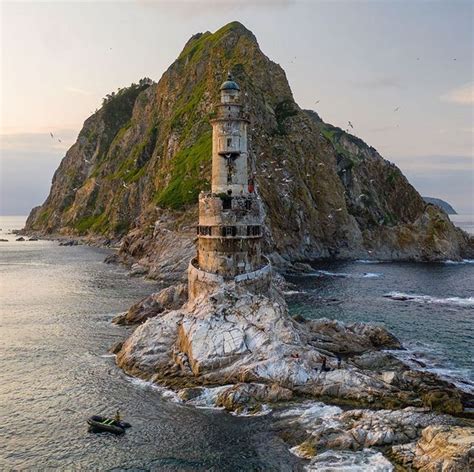 The Aniva lighthouse is a remote nuclear lighthouse off the southern ...