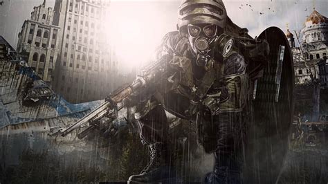 Download Gas Mask Soldier Metro Last Light Redux Video Game HD Wallpaper