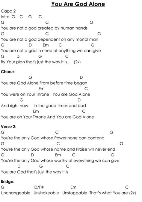 Enriched Affections: Sunday Singables: "You Are God Alone"