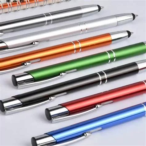 Classic Aluminum Ballpoint Pen Stylus Tip Soft Touch Metal Pen Shinny ...