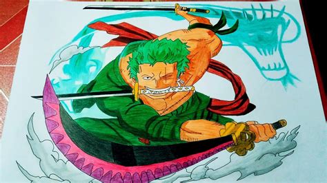 Drawing Roronoa Zoro Three Sword Style Mode (Santoryu) - One Piece ...