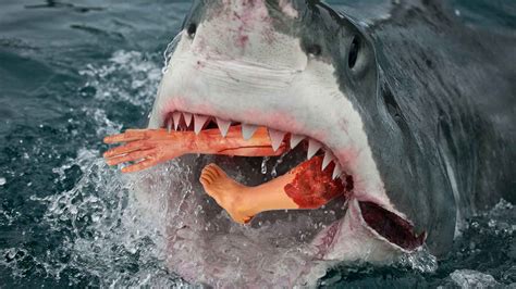 Violent shark attacks and destroys people's fishing boats at sea (Video)