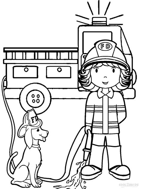 Printable Firefighter Coloring Pages - Printable Word Searches