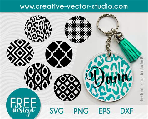 Keychain Template Svg