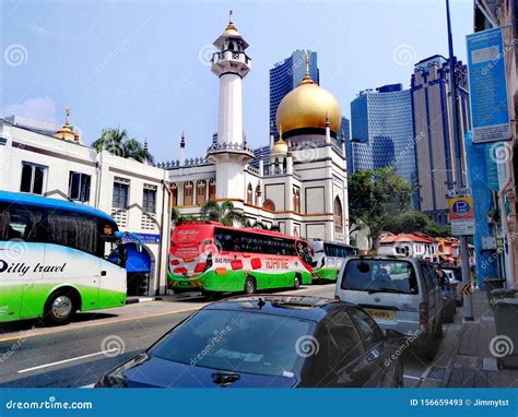 Sultan Mosque in Kampong Glam Editorial Stock Photo - Image of district, cultural: 156659493