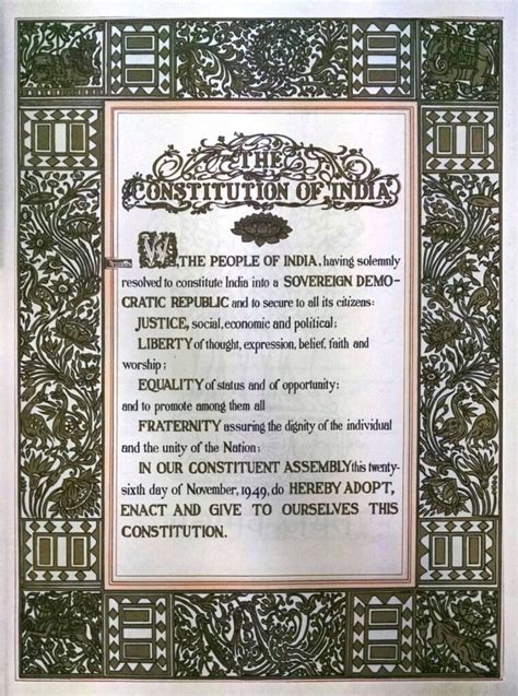 Constitution of India and Preamble – Art - Law Wire