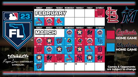 2023 Spring Training Schedule Released | Jupiter, FL | Roger Dean Chevrolet Stadium