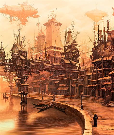 Pin by Dan Shanahan on art - concept art | Steampunk city, Steampunk art, Environment concept art