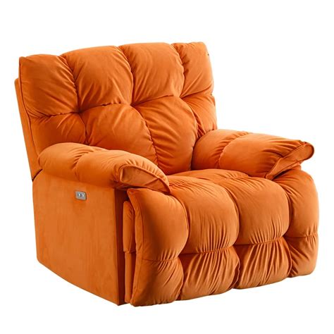 Flannel Fabric Single Sofa Manual Recliner 360 Degree Rotation Bedroom Living Room Sofa - Buy ...