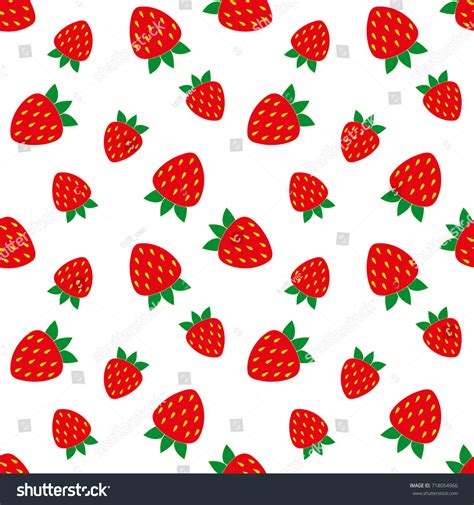 Strawberry Seamless Pattern Cartoon Strawberry Background Stock Vector (Royalty Free) 718054966 ...