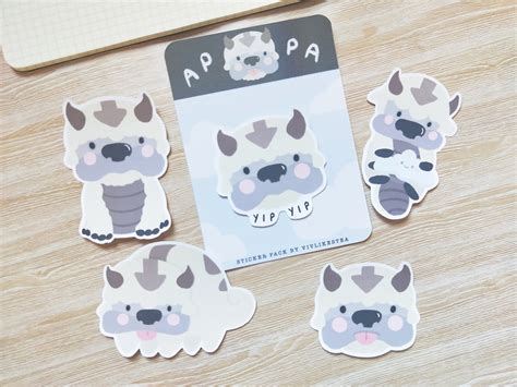 Cute Appa Sticker / Avatar The Last Airbender Stickers / For | Etsy