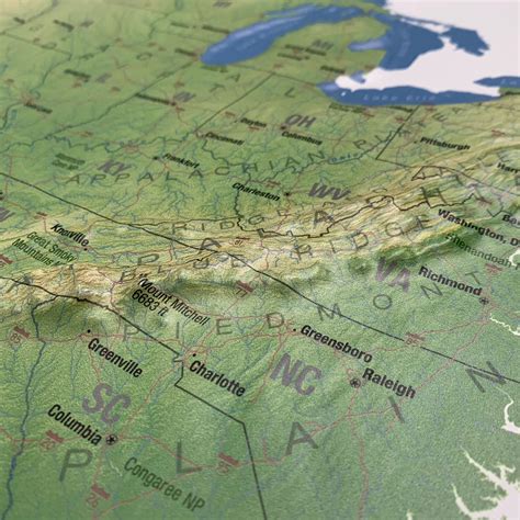 Raised Relief Maps 3d Topographic Map Us State Series - vrogue.co