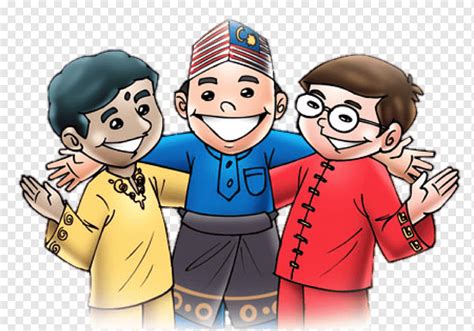 Malaysian Chinese Malaysian Indians Hari Merdeka, Malay cartoon, child, hand, friendship png ...