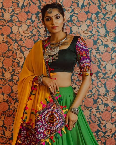 Multi colored Gujarati lehenga Annu's creation | Navratri dress, Blouse designs indian, Wedding ...