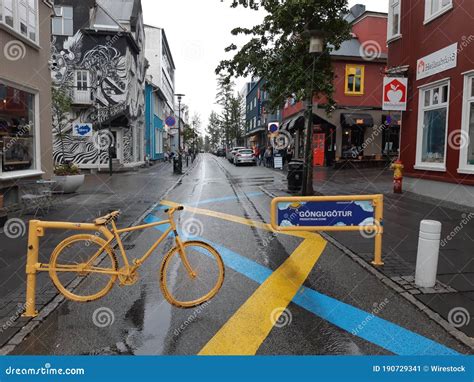 View on Laugavegur Shopping Street in Reykjavik, Iceland Editorial Photo - Image of cityscape ...