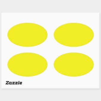 Bright Yellow Oval Sticker | Zazzle