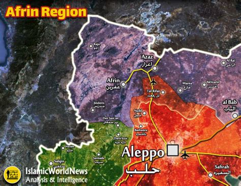 Afrin map – Islamic World News