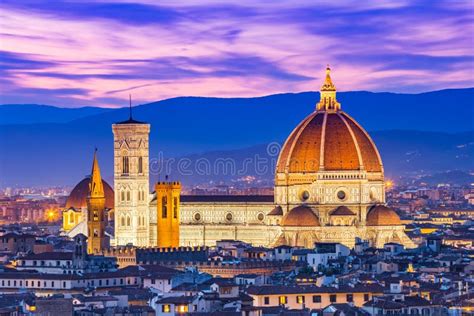 Duomo Florence at night stock photo. Image of city, italy - 69414276