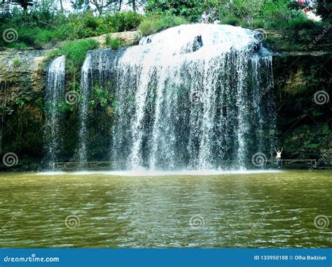 Beautiful Waterfall among the Tropics Stock Photo - Image of vacation, coastline: 133950188