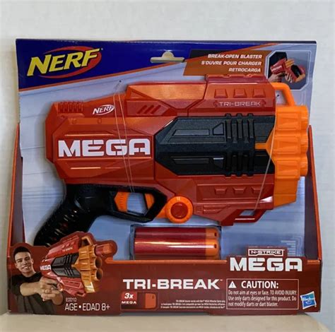 NERF N-STRIKE MEGA Tri-Break Blaster. Kids Dart Gun Toy New In Box $14.95 - PicClick