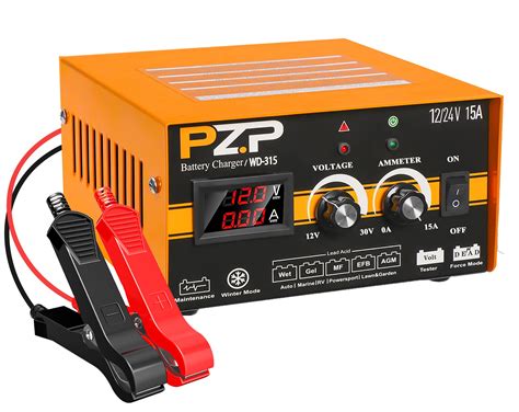 PZ.P 12V 24V Battery Charger Automotive, 12 Volt 24 Volt Car Truck ...