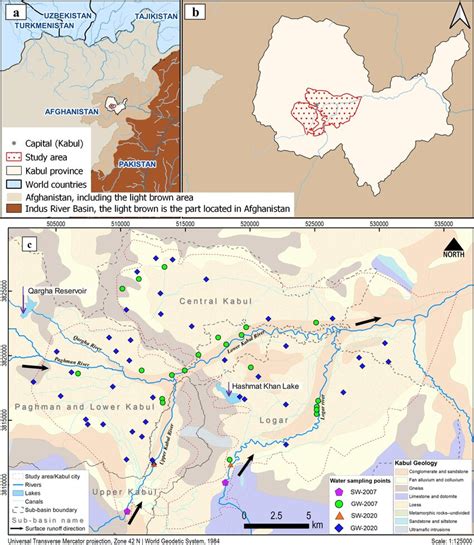 Map of countries sharing Indus River Basin (a), location of the study ...