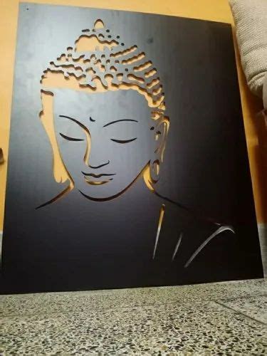 Black MS Buddha Metal Wall Hanging, For Decoration, Size: 36 Inches X ...