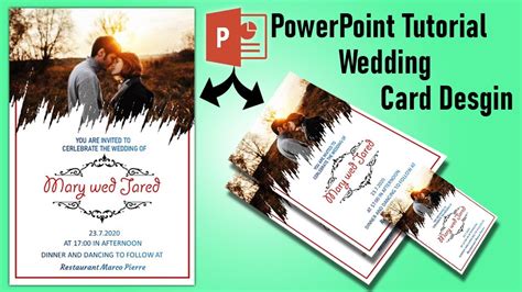 PowerPoint Tutorial : Design Wedding Card using PowerPoint 2020 Tutorial || Invitation Card ...