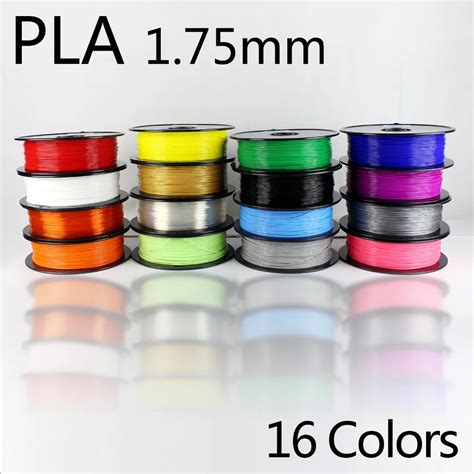 3D Printer Filament PLA Plastic 1.75mm 1kg 1.75 MM 16 Colors Polylactic ...