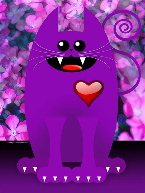 PURPLE CAT | Purple cat, Purple art, Purple