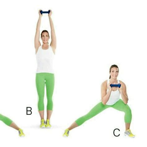 Side Lunge with Dumbbell overhead by Sonia R. - Exercise How-to - Skimble