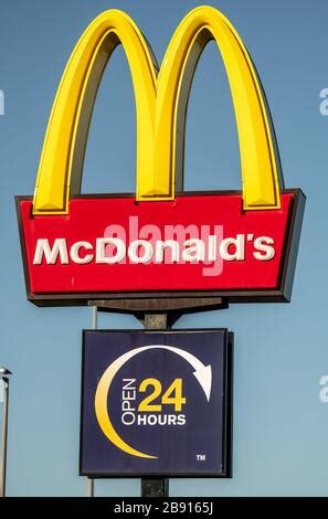 McDonalds 24 Hour Drive Thru sign, Miami, Florida, USA Stock Photo - Alamy