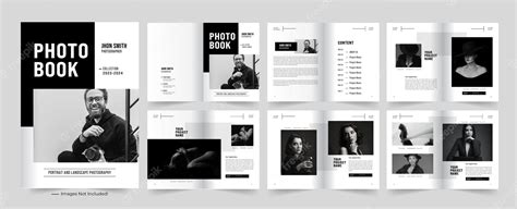 Design de livro de fotos ou modelo de design de portfólio | Vetor Premium