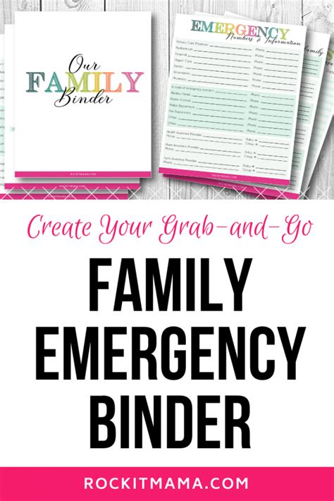 Family Emergency Binder - Free Printables to Create Your Own - Rock it Mama