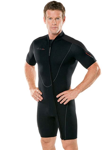 Henderson Thermoprene mens big & tall Front Zipper 3mm shorty wetsuit ...