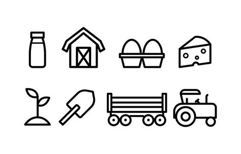 Agriculture Icon Set 172198 Vector Art at Vecteezy