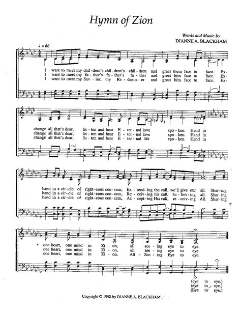 Hymn of Zion (by Dianne A. Blackham -- SATB)