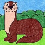 Easy How to Draw a Sea Otter Tutorial & Sea Otter Coloring Page