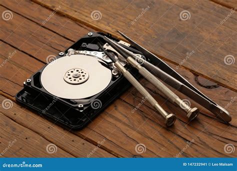 Open External Hard Drive is Repaired Stock Image - Image of drive, closeup: 147232941